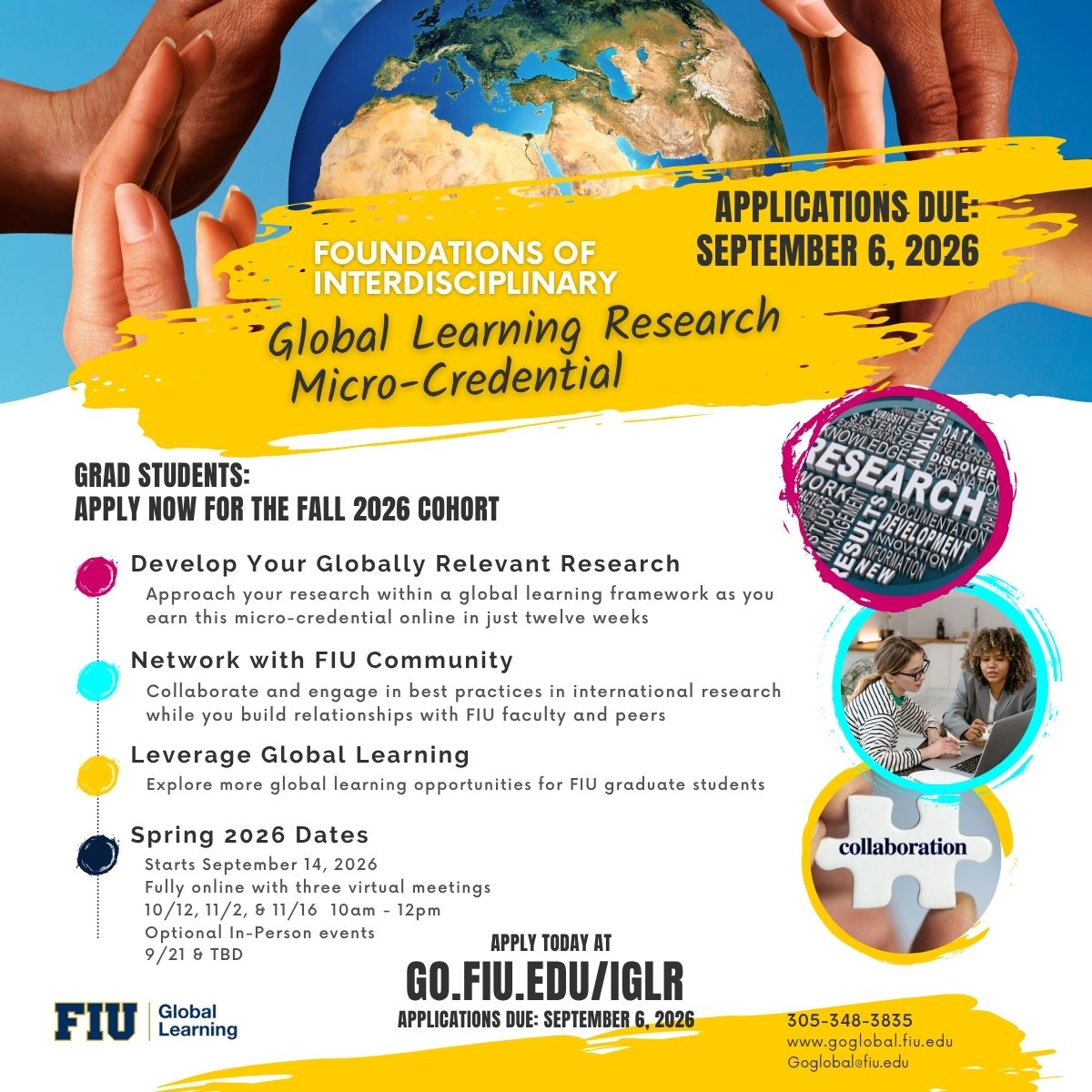Flyer for Fall 2026 Microcredential Cohort Applications - Due 9/6